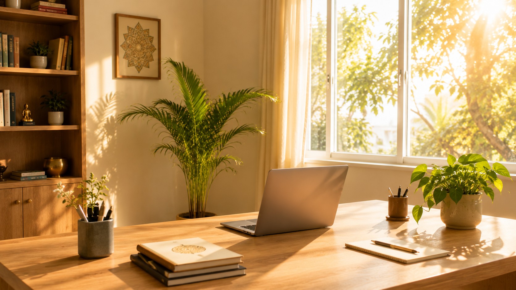 Bright East-facing workspace, the best Vastu direction for focus and growth
