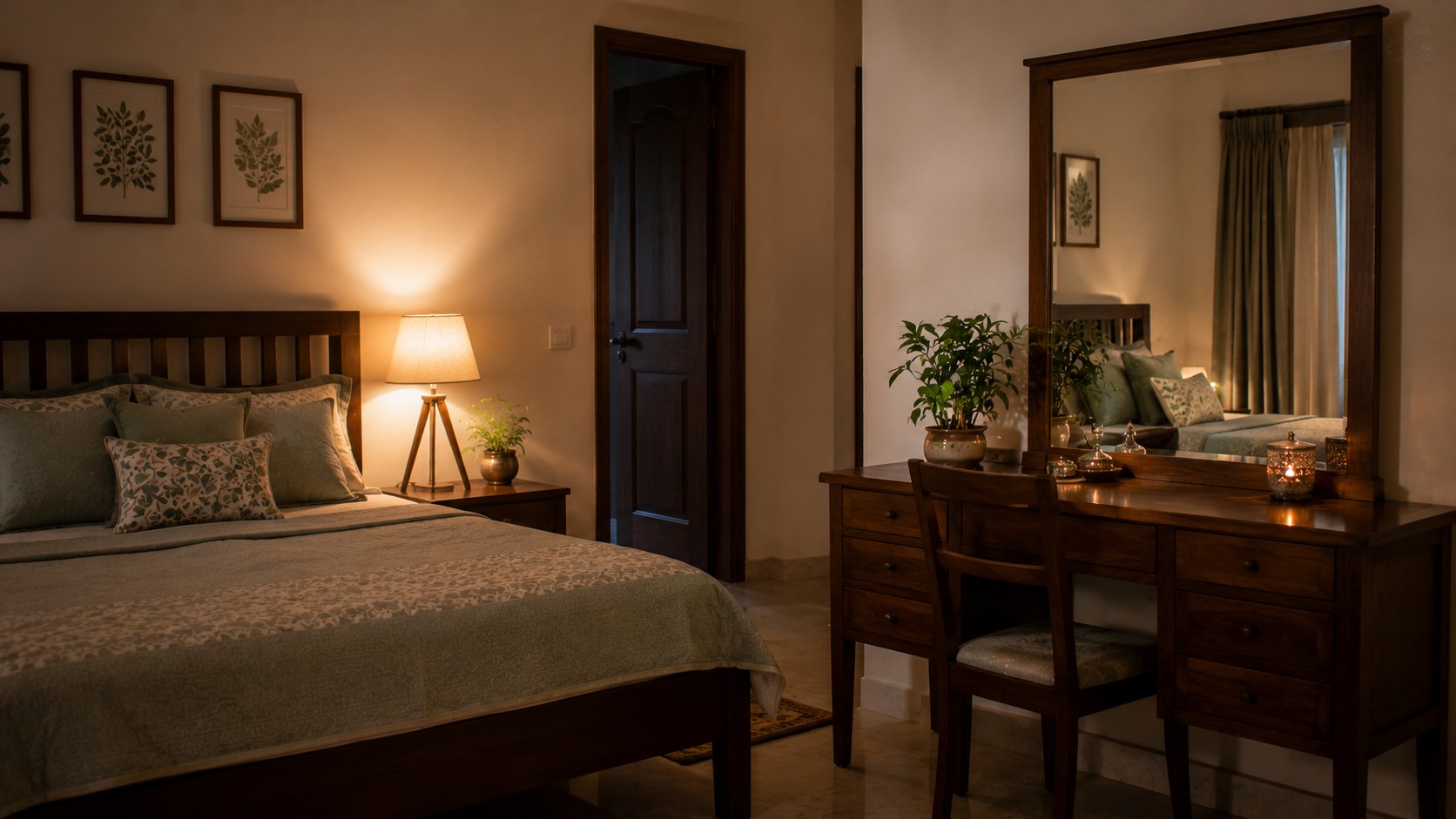 Mirror facing the bed, a Vastu mistake that disturbs sleep at night