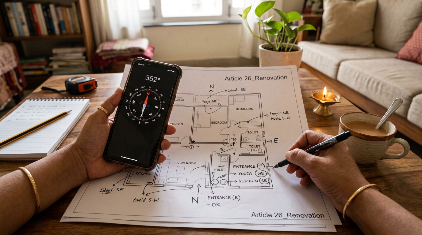 Vastu audit of floor plan before starting home renovation